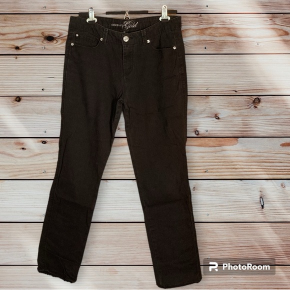 🟢3/$25🟢 Celebrity Gold Black Jeans Ladies 8 - Picture 2 of 4
